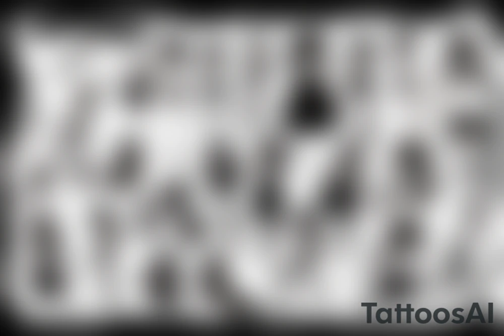 anime girl with blade tattoo idea