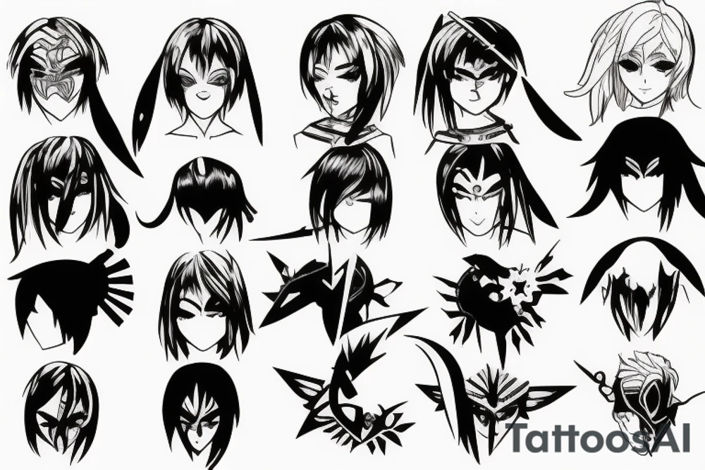 spartan anime girl tattoo idea