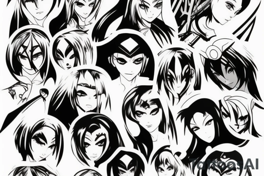 spartan anime girl tattoo idea