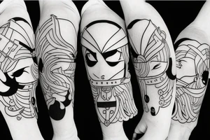 spartan anime girl tattoo idea