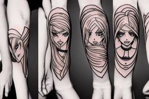 spartan anime girl tattoo idea