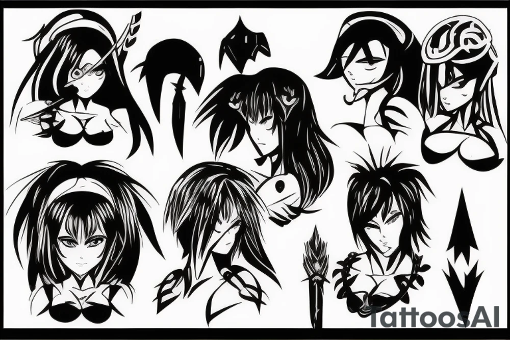 spartan anime girl tattoo idea