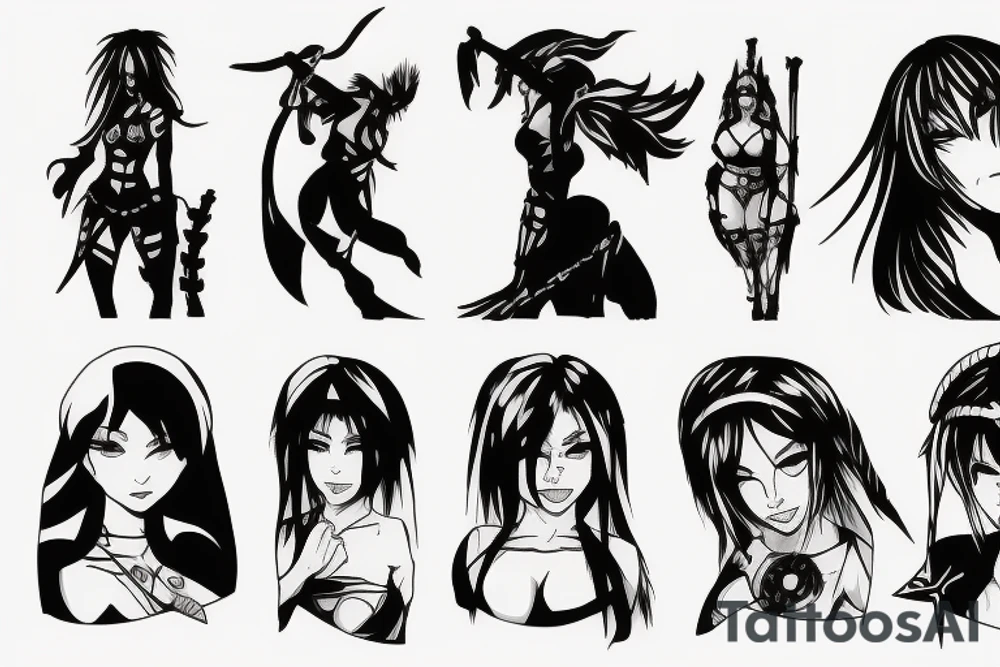 spartan anime girl tattoo idea