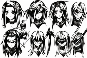 spartan anime girl tattoo idea