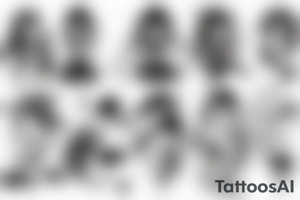 anime girl tattoo idea