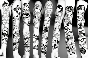 anime assisin girl tattoo idea