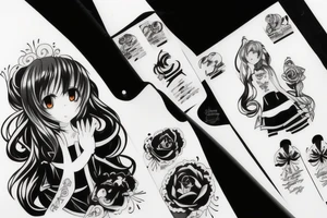anime assisin girl tattoo idea