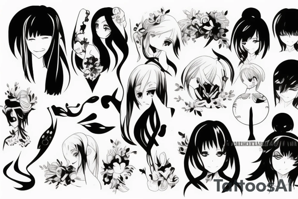 anime assisin girl tattoo idea