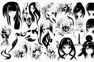 anime assisin girl tattoo idea