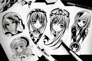 anime assisin girl tattoo idea