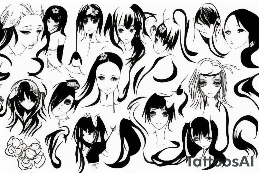 anime assisin girl tattoo idea