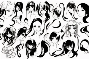 anime assisin girl tattoo idea