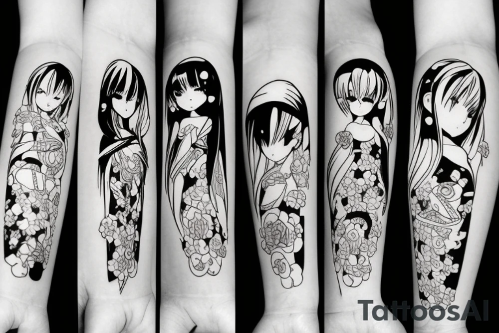 anime assisin girl tattoo idea
