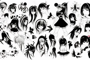 anime assisin girl tattoo idea