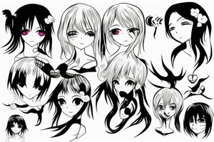 anime assisin girl tattoo idea