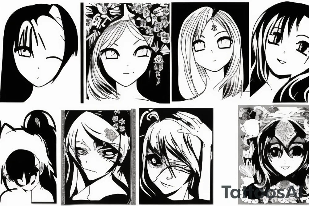 anime assisin girl tattoo idea