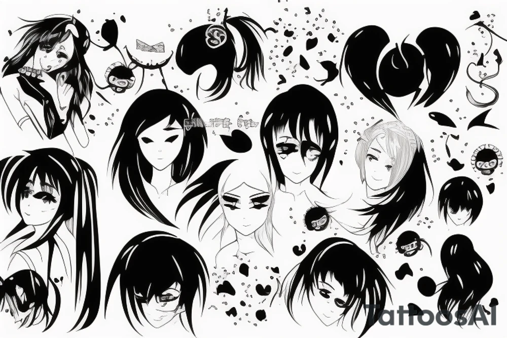 anime assisin girl tattoo idea