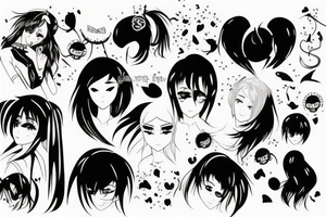 anime assisin girl tattoo idea