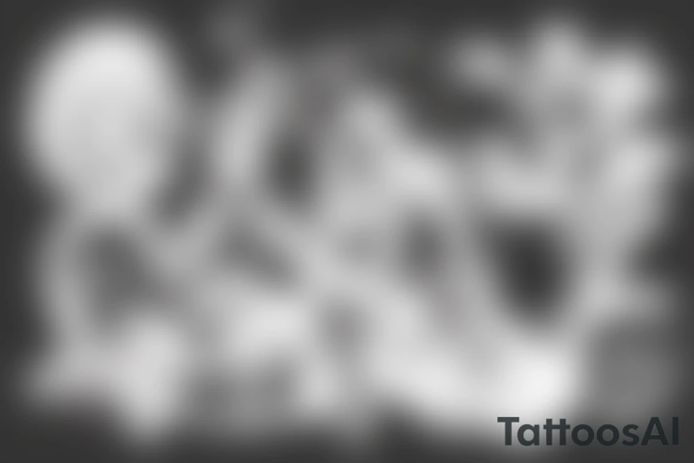 anime girl with katana tattoo idea