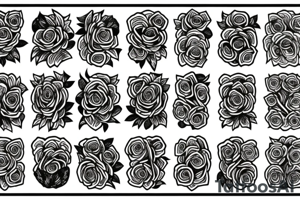sword rose tattoo idea