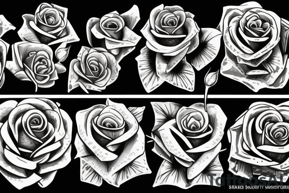 sword rose tattoo idea