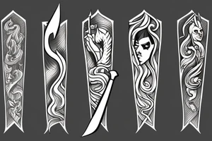 sword burning tattoo idea
