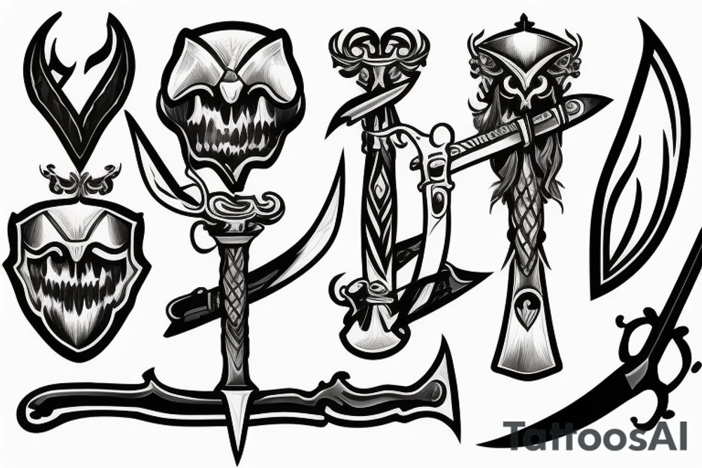 sword burning tattoo idea