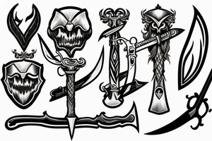 sword burning tattoo idea