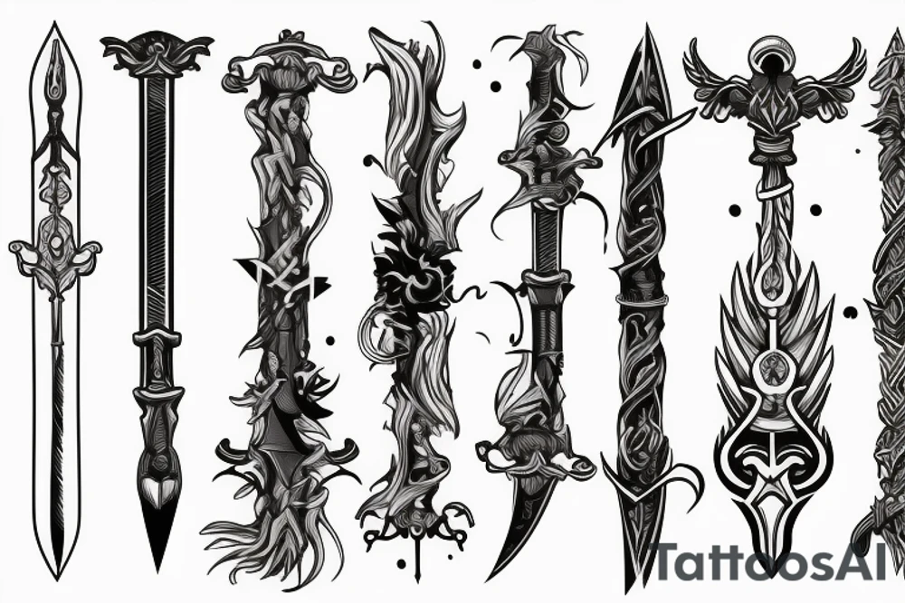 sword burning tattoo idea