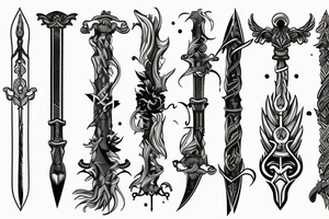 sword burning tattoo idea