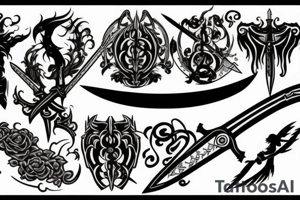 sword burning tattoo idea