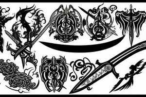 sword burning tattoo idea