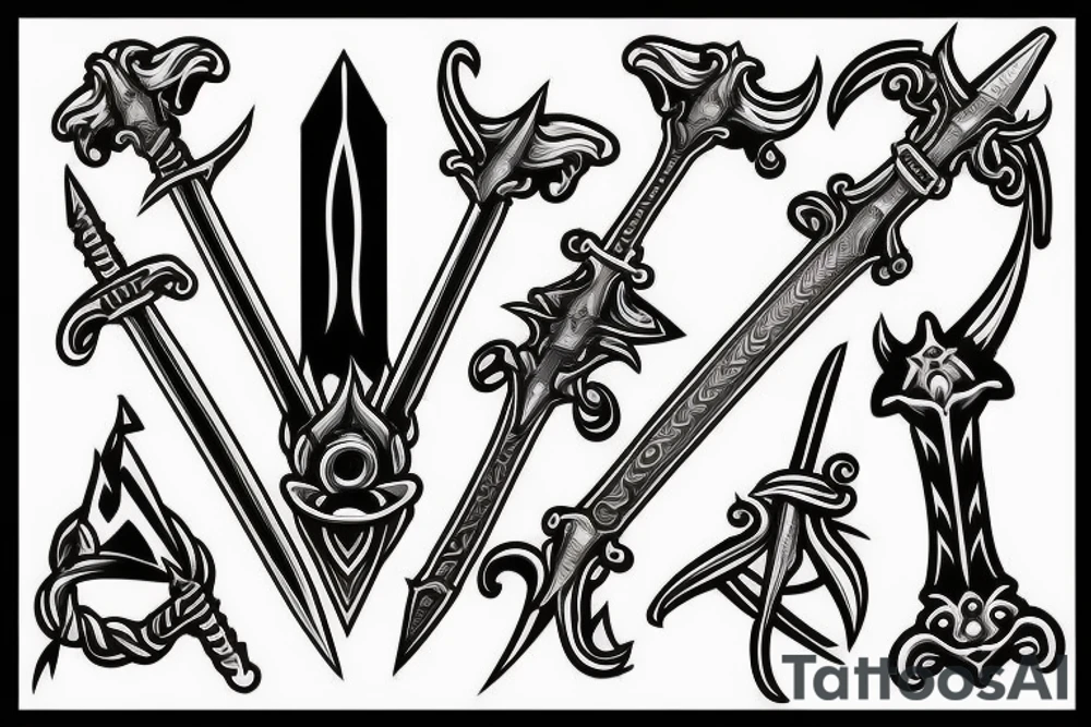 sword burning tattoo idea