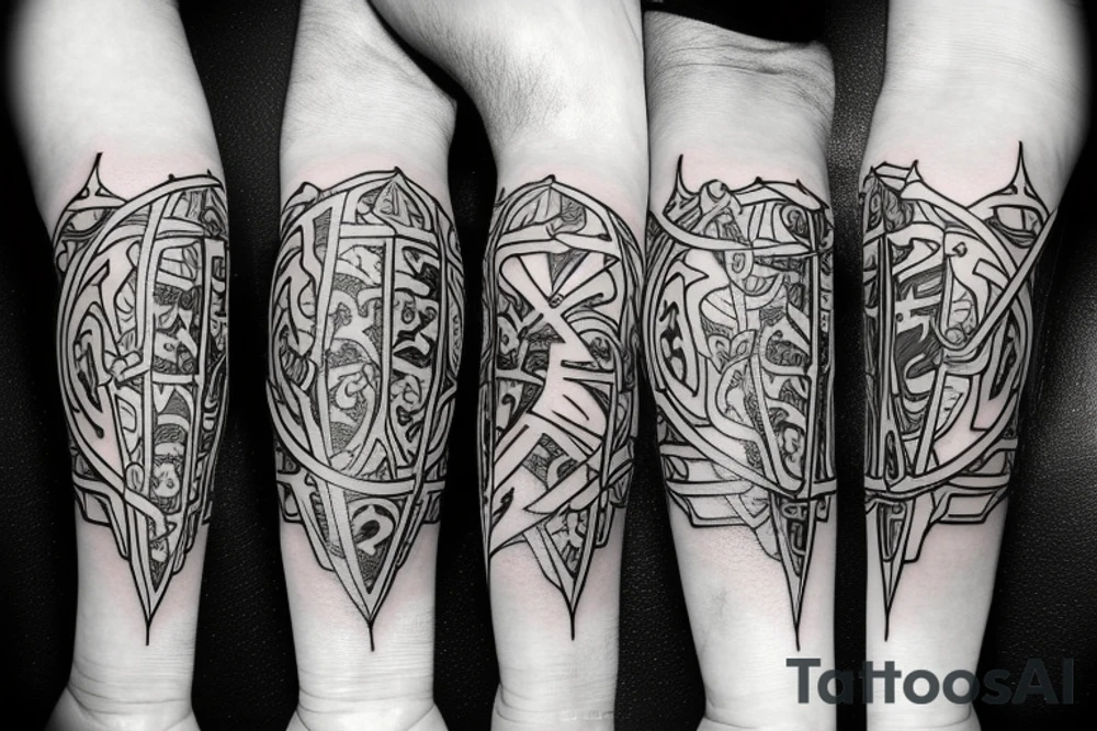 sword burning tattoo idea