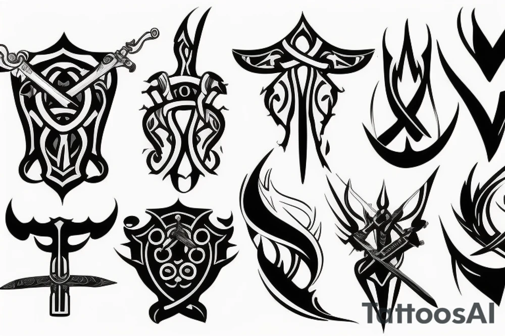 sword burning tattoo idea