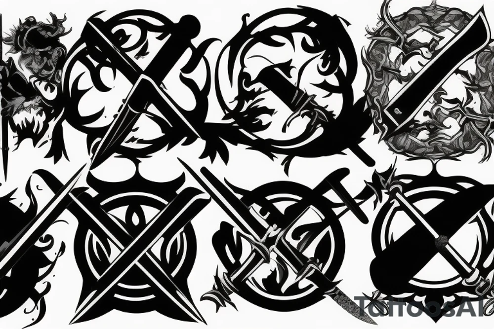 sword burning tattoo idea