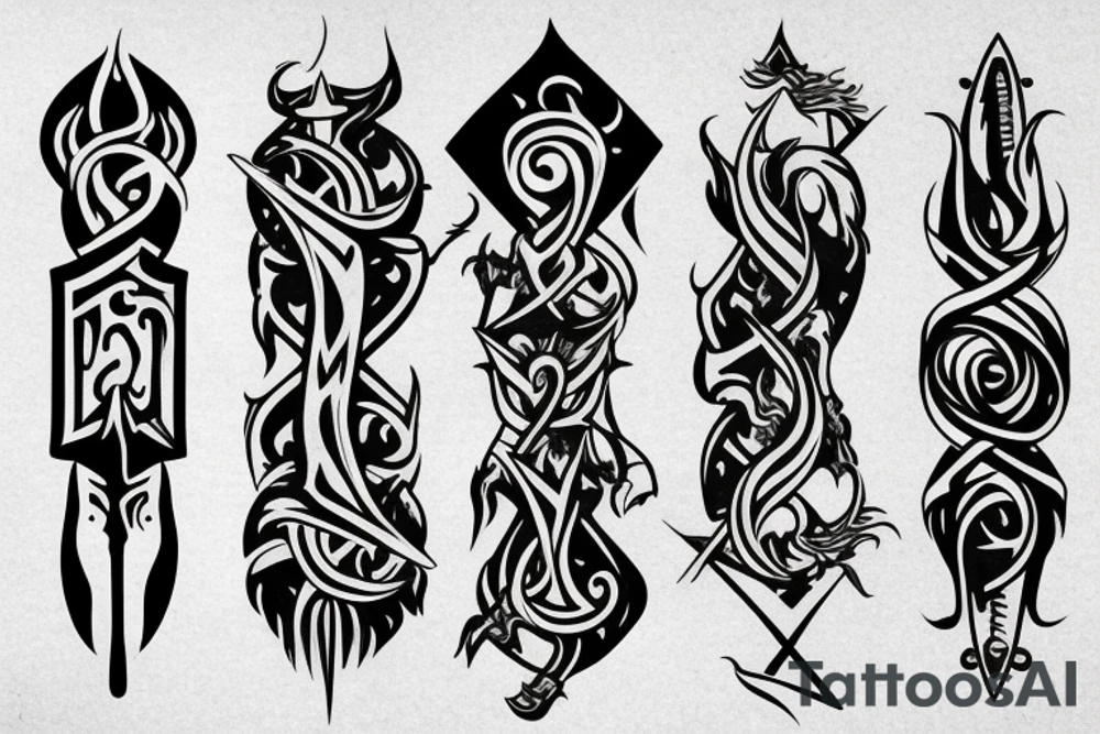 sword burning tattoo idea