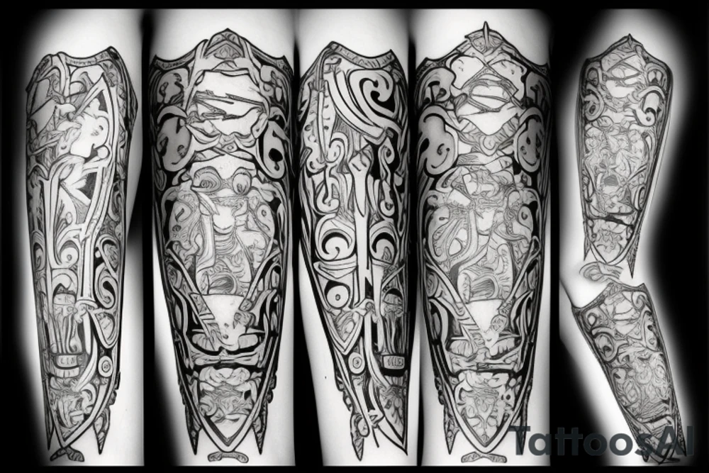 sword burning tattoo idea