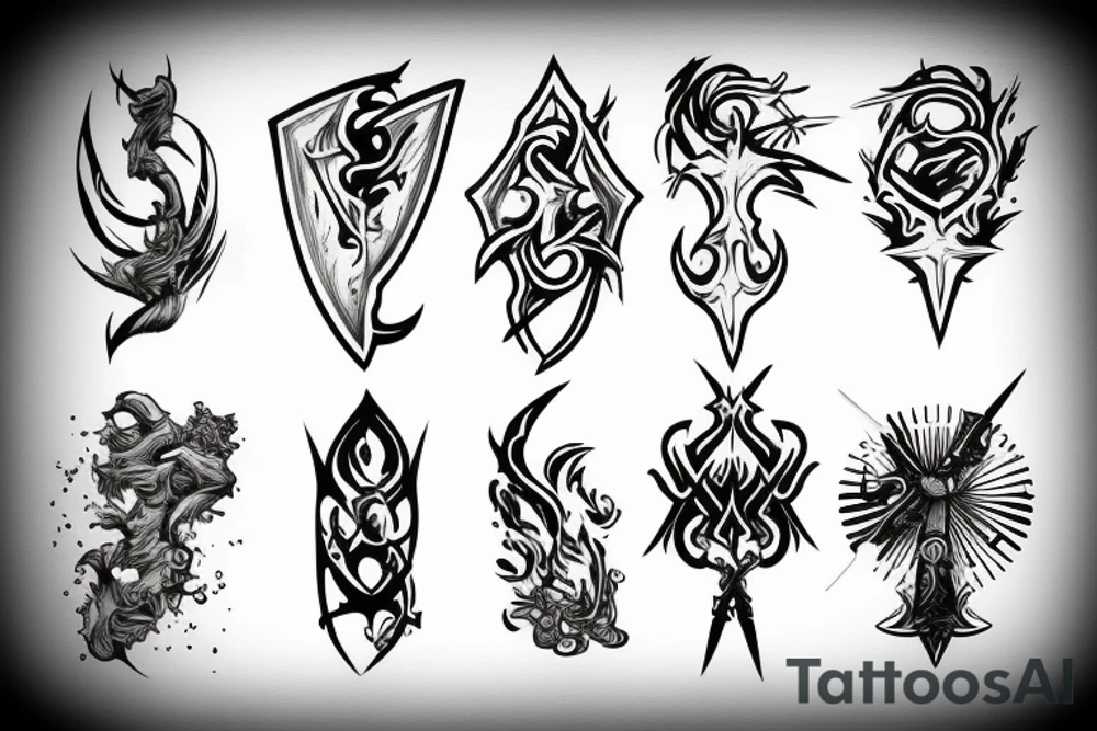 sword burning tattoo idea