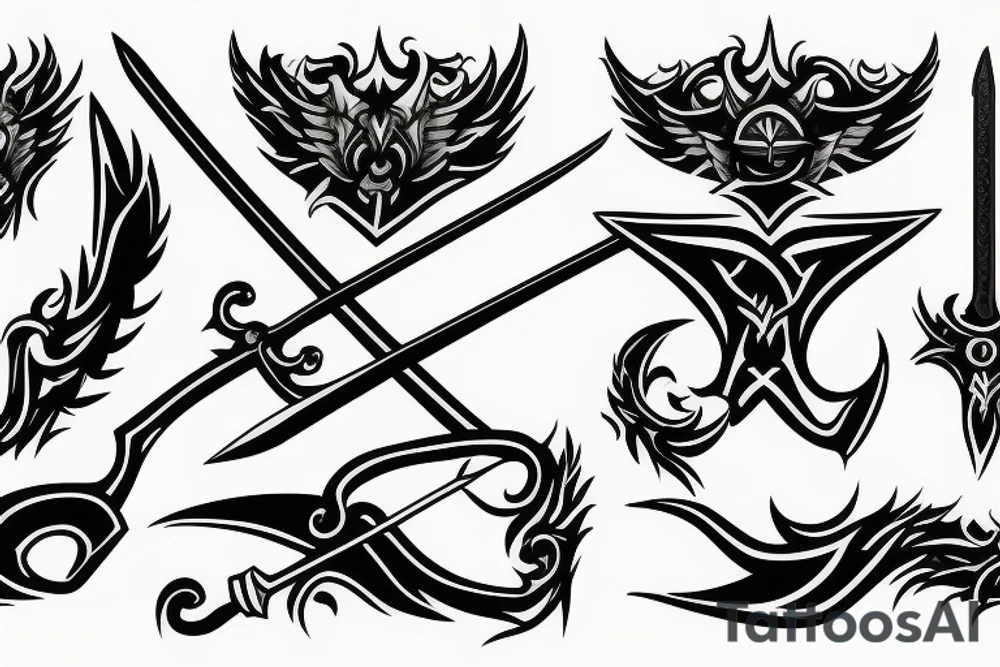 sword burning tattoo idea
