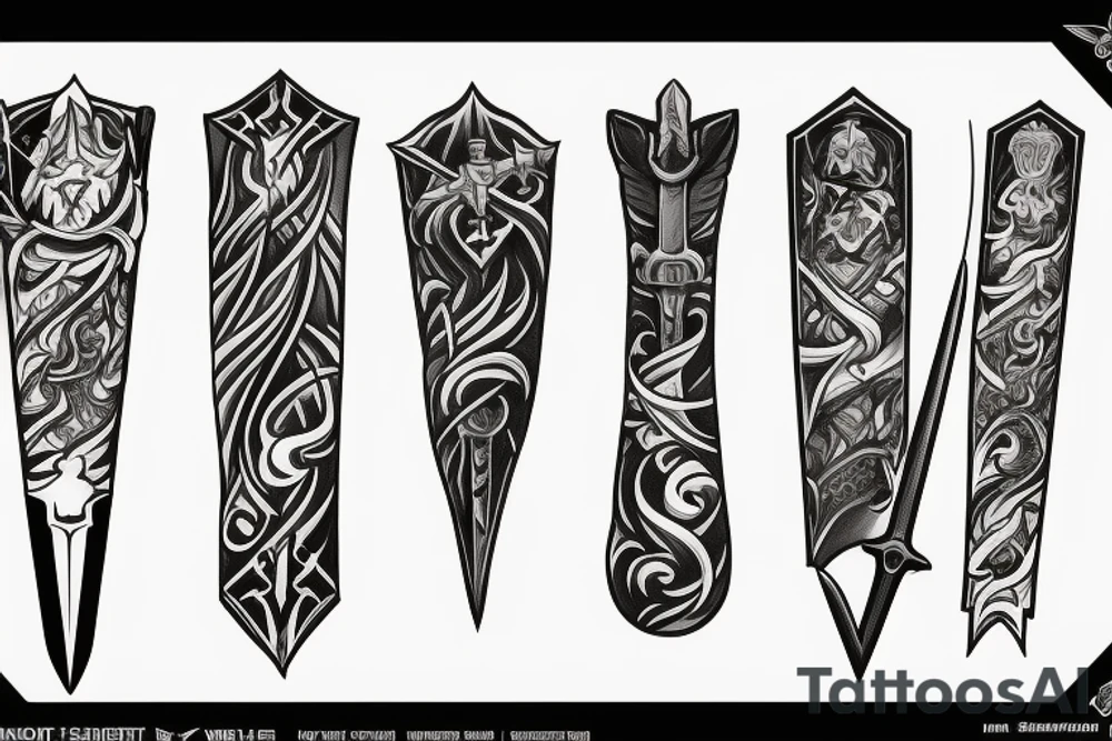 sword burning tattoo idea