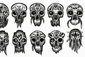 mammoth skull tattoo idea