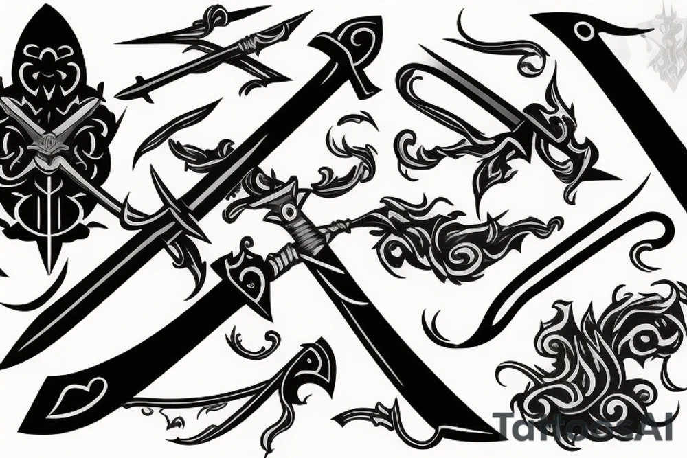 sword burning tattoo idea