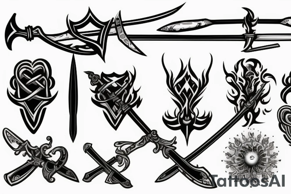 sword burning tattoo idea