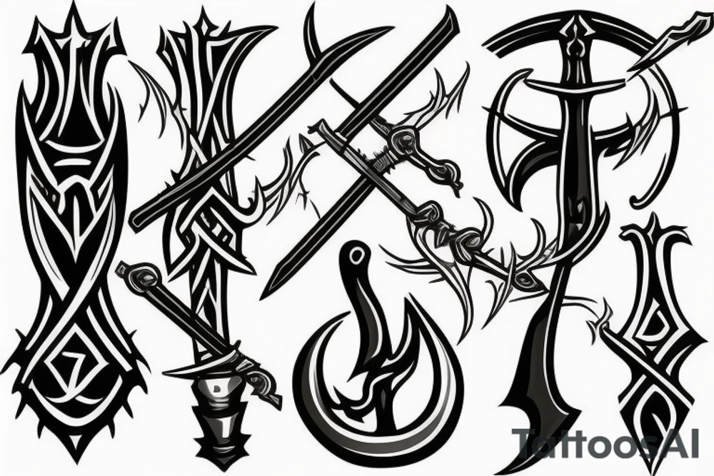 sword burning tattoo idea