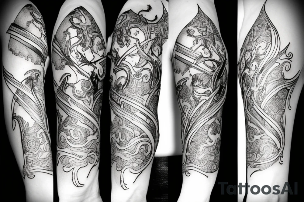 sword burning tattoo idea