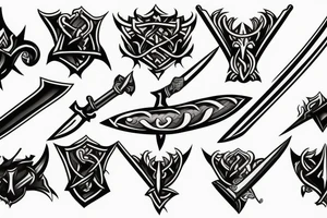 sword burning tattoo idea