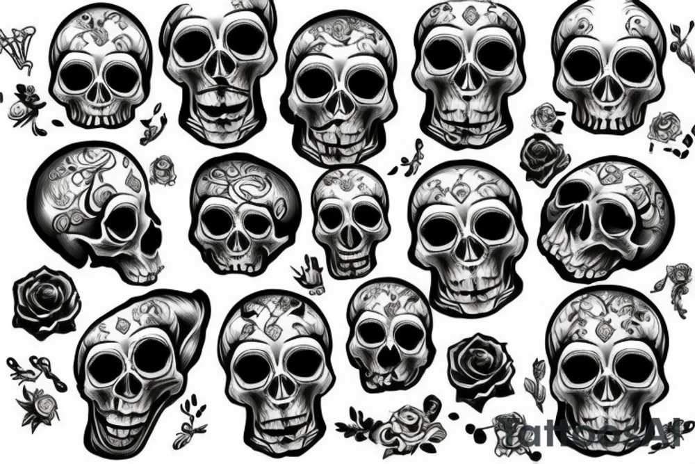 Skull real tattoo idea
