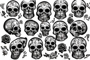Skull real tattoo idea