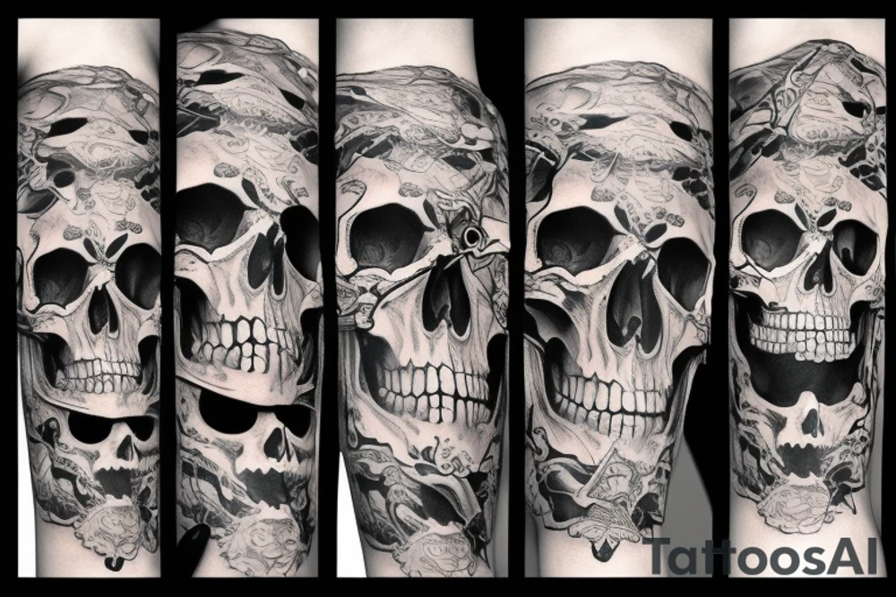 Skull real tattoo idea